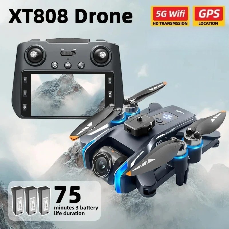 Original XT808 Pro MAX Drone 4 - Drone Gps Mount ulasan dan harga